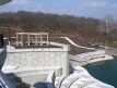 Side View of MSE Wall Structures at Lake Lenexa Dam