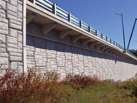 Ground View of MSE Wall to the Broad Street Parkway