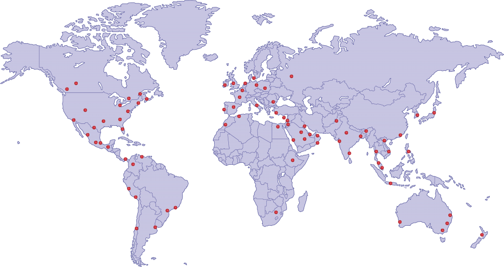 Map Showing All Company Locations