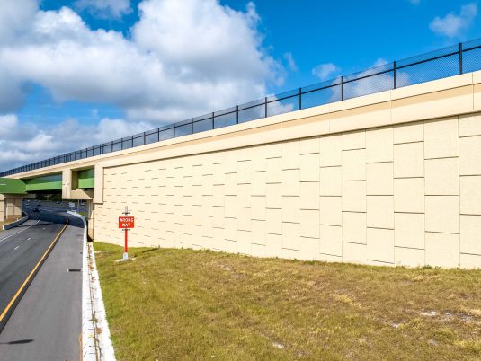 Orlando Brightline RECo Wall with highway
